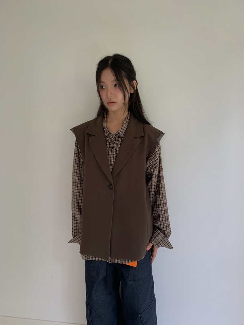 CAMEL-P東大門實拍女士新款真品馬甲褶皺Came_l 家馬甲