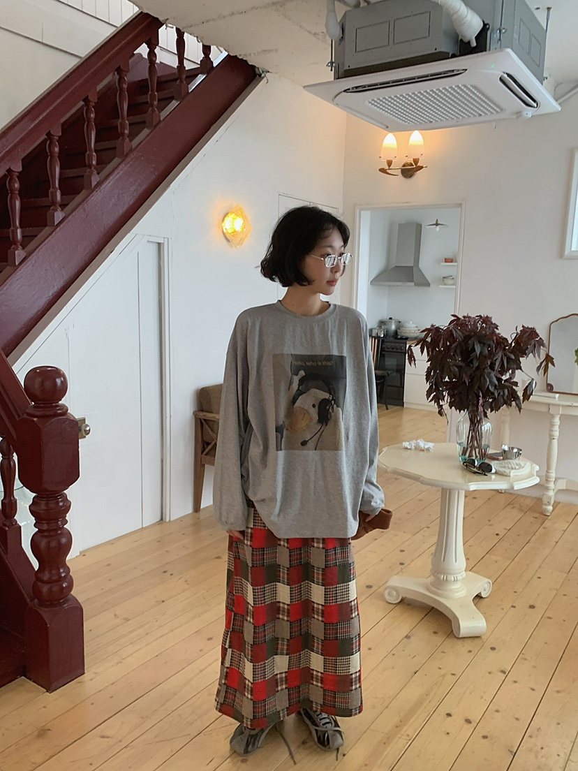 X東大門直郵女士新品推薦真品休閑時尚人氣熱賣長袖T恤鴨X長袖T恤