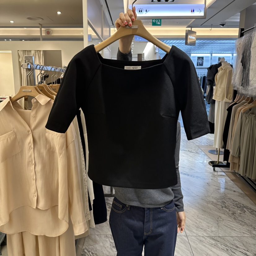 MER韓國代購女裝新款推薦時尚休閑職業真品人氣襯衫蕾絲衫MER/ANGELO BIANCO襯衫/蕾絲衫圖色1