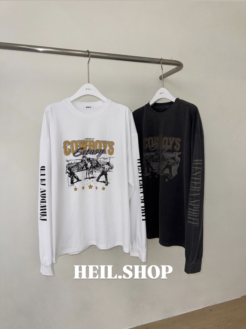 HEIL韓國代購女士新品休閑熱賣職業推薦時尚真品人氣長袖T恤HEIL長袖T恤
