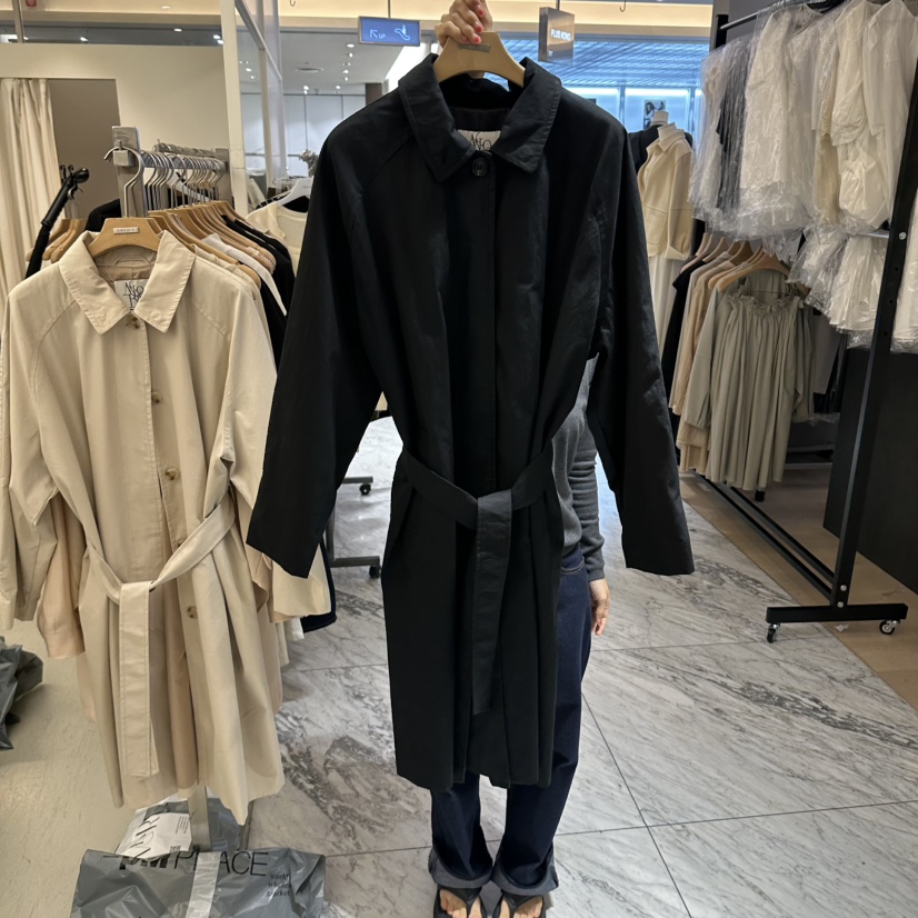 MER東大門實拍女裝新品休閑熱賣真品職業時尚長款風衣含腰帶MER/ANGELO BIANCO長款風衣圖色2