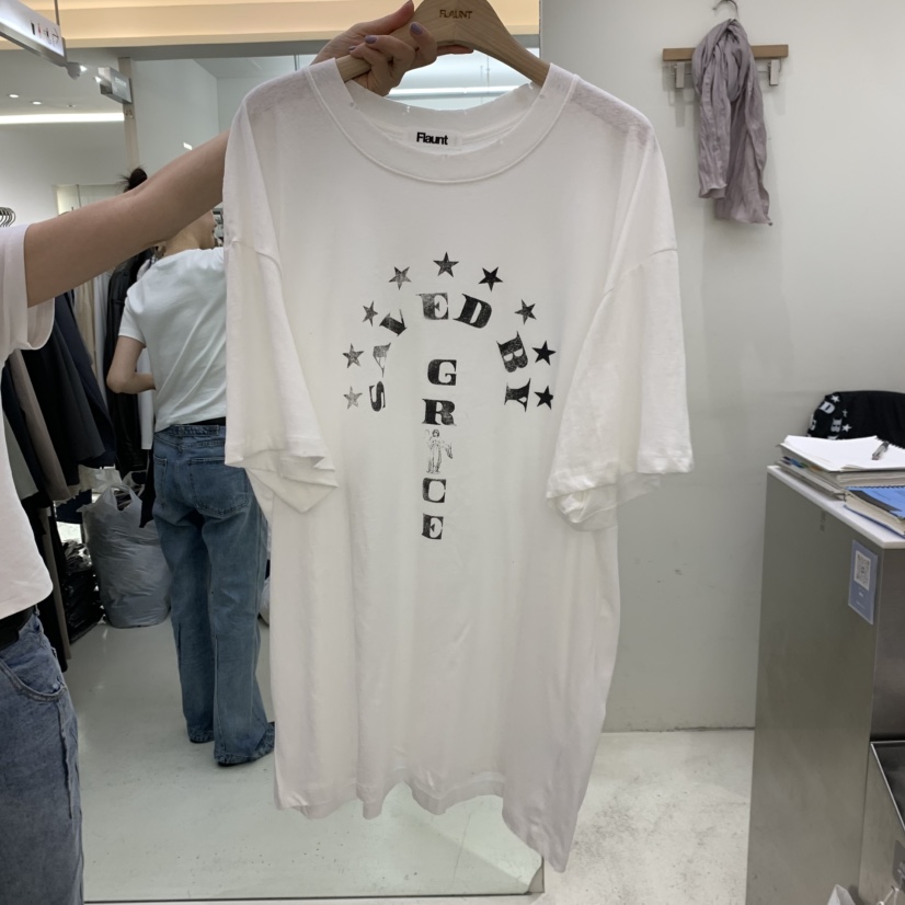 FLAUNT韓國代購女裝新款推薦熱賣真品時尚人氣休閑T恤FLAUNTT恤圖色1