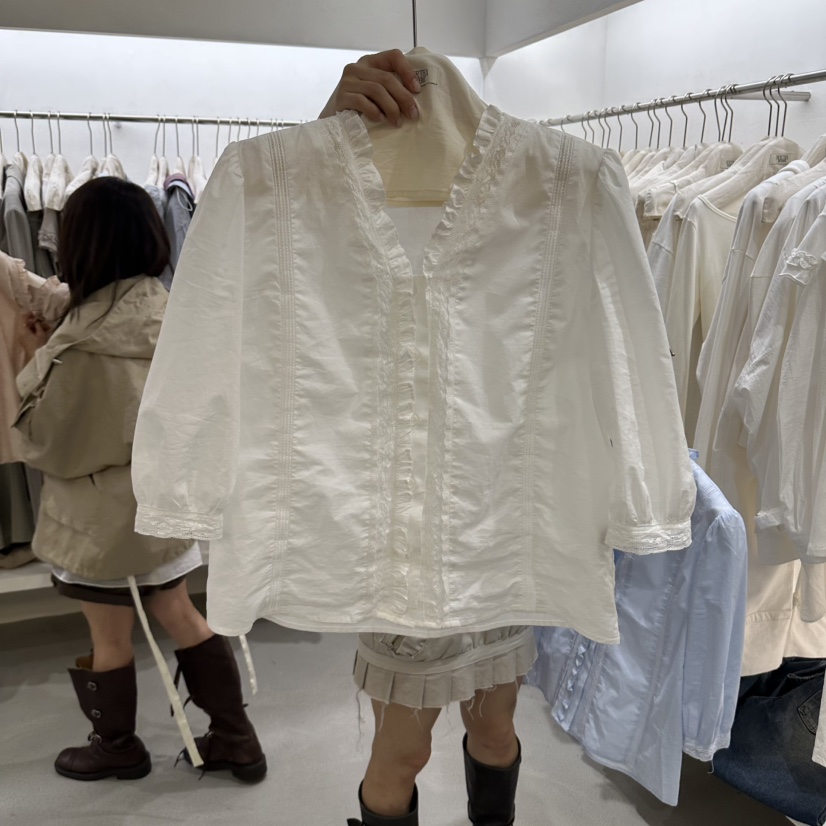 BERTHA東大門直郵女裝新品真品熱賣人氣休閑時尚襯衫蕾絲衫BERTHA襯衫/蕾絲衫圖色1