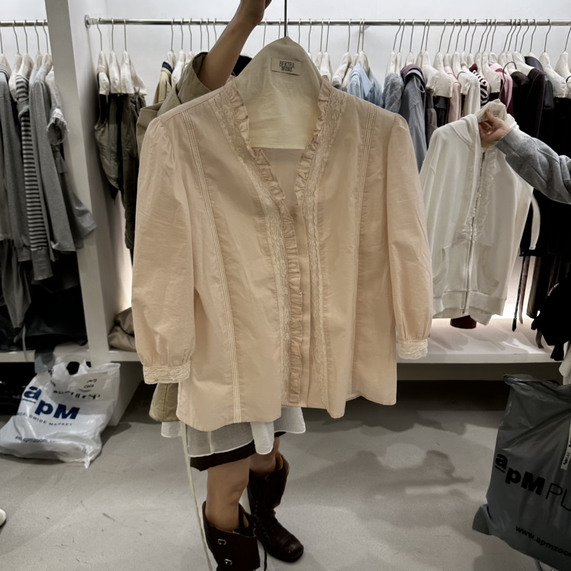 BERTHA東大門直郵女裝新品真品熱賣人氣休閑時尚襯衫蕾絲衫BERTHA襯衫/蕾絲衫圖色3