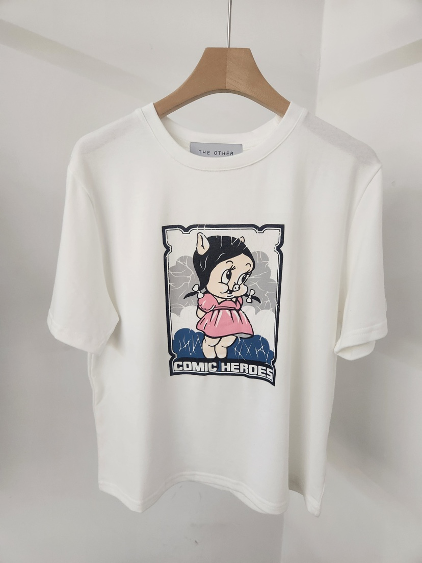 THE OTHER東大門代購女裝新品時尚熱賣真品休閑人氣推薦T恤THE OTHERT恤圖色1
