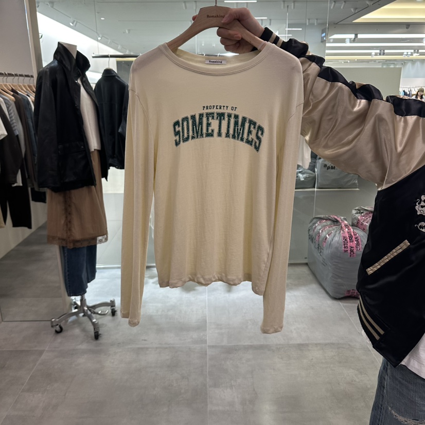 URBANSTORY/REMAKING韓國代購女士新品休閑時尚推薦長袖T恤Remaking/URBANSTORY長袖T恤圖色4