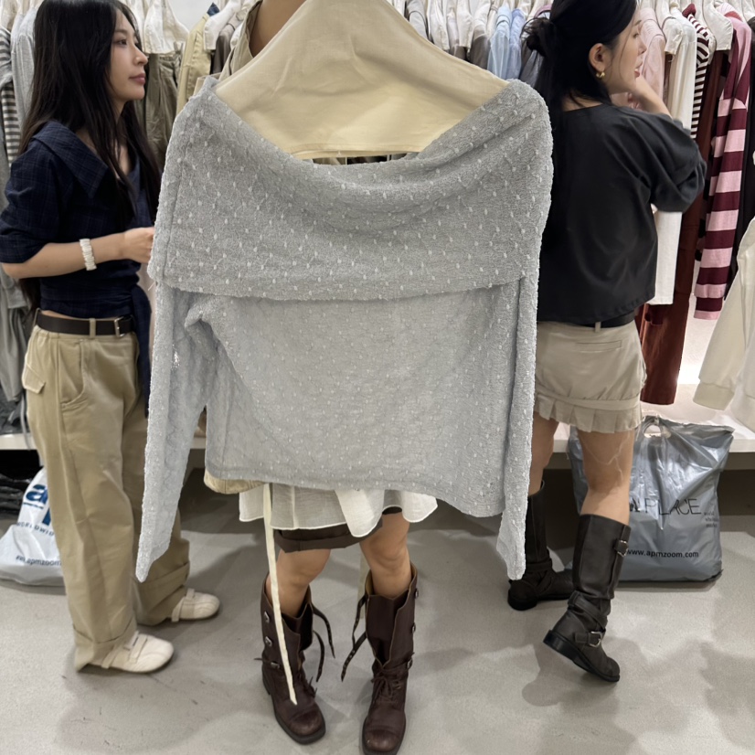 BERTHA韓國直郵女士新品熱賣休閑真品人氣長袖T恤蕾絲露肩BERTHA長袖T恤