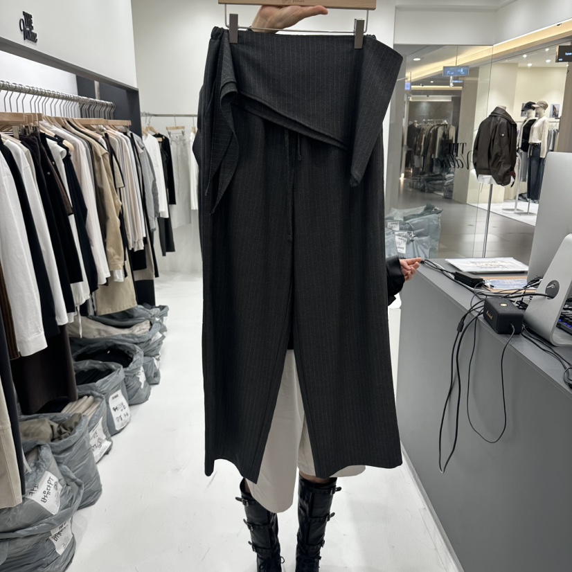 THE VALUE東大門代購女士新品休閑熱賣時尚人氣休閑褲羊毛THE VALUE休閑褲圖色1深灰色