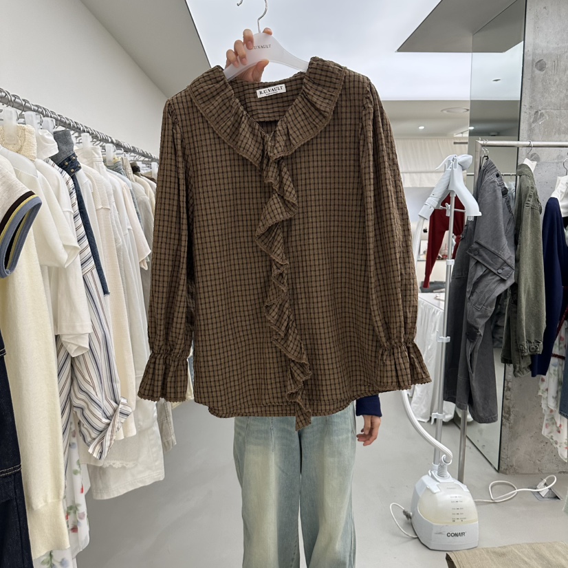 R U VAULT韓國代購女士新品真品熱賣人氣時尚襯衫蕾絲衫R U VAULT襯衫/蕾絲衫圖色2