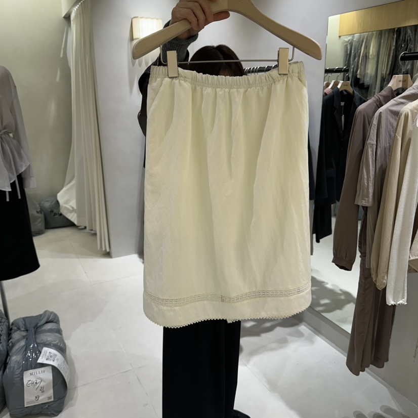 MILLIF韓國代購女裝新款推薦休閑真品人氣半身裙中短裙蕾絲MILLIF半身裙/中短裙圖色1