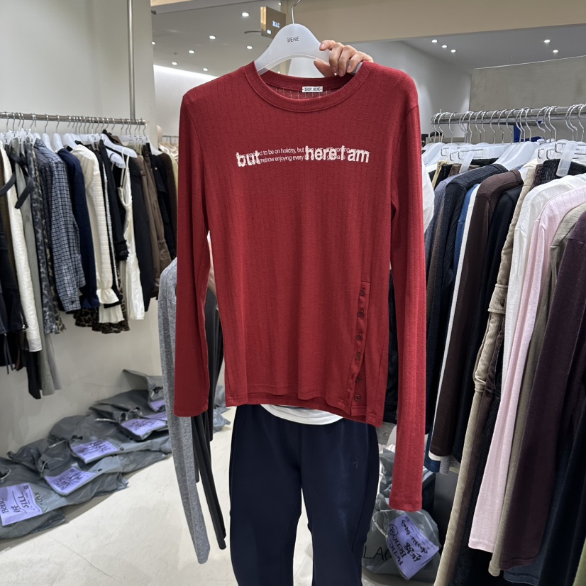 BENE韓國直郵女裝新品真品時尚熱賣推薦人氣休閑長袖T恤SHOP BENE_Bene長袖T恤圖色6