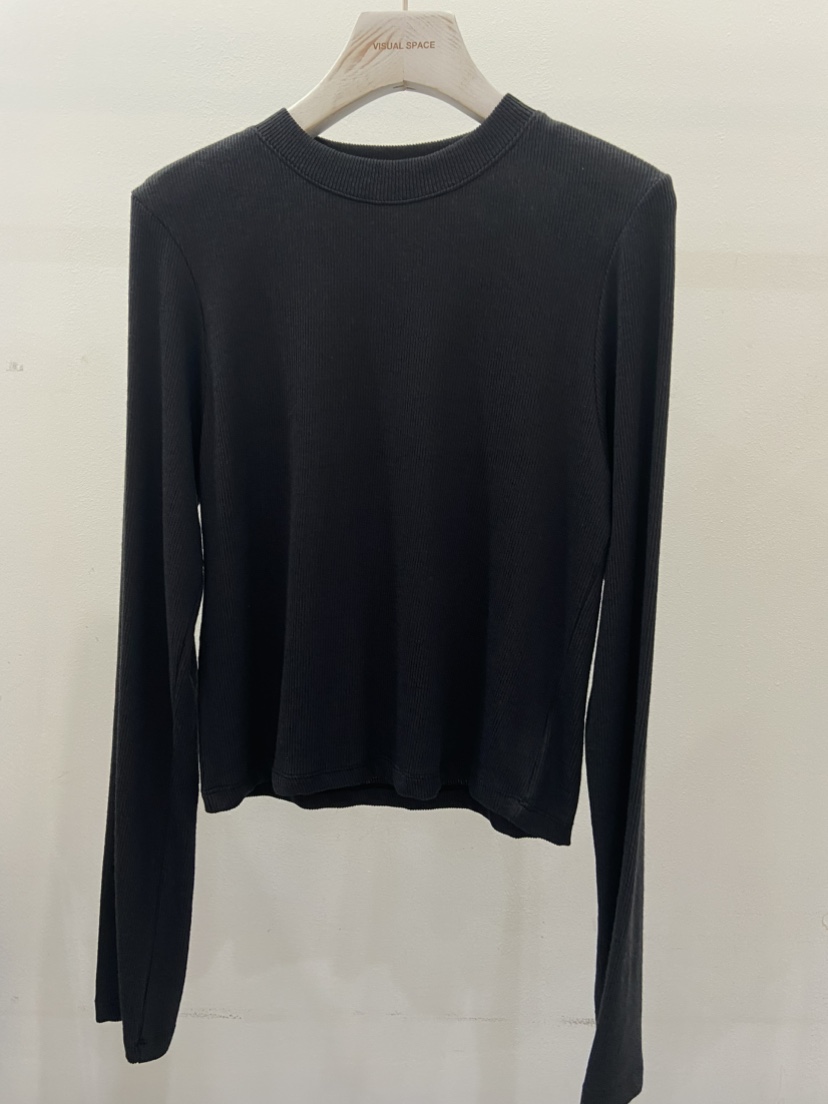 VISUAL SPACE/PAGE92/FLEISCHER東大門直郵女士新品休閑長袖T恤羅紋VISUAL SPACE/PAGE92/FLEISCHER長袖T恤圖色4