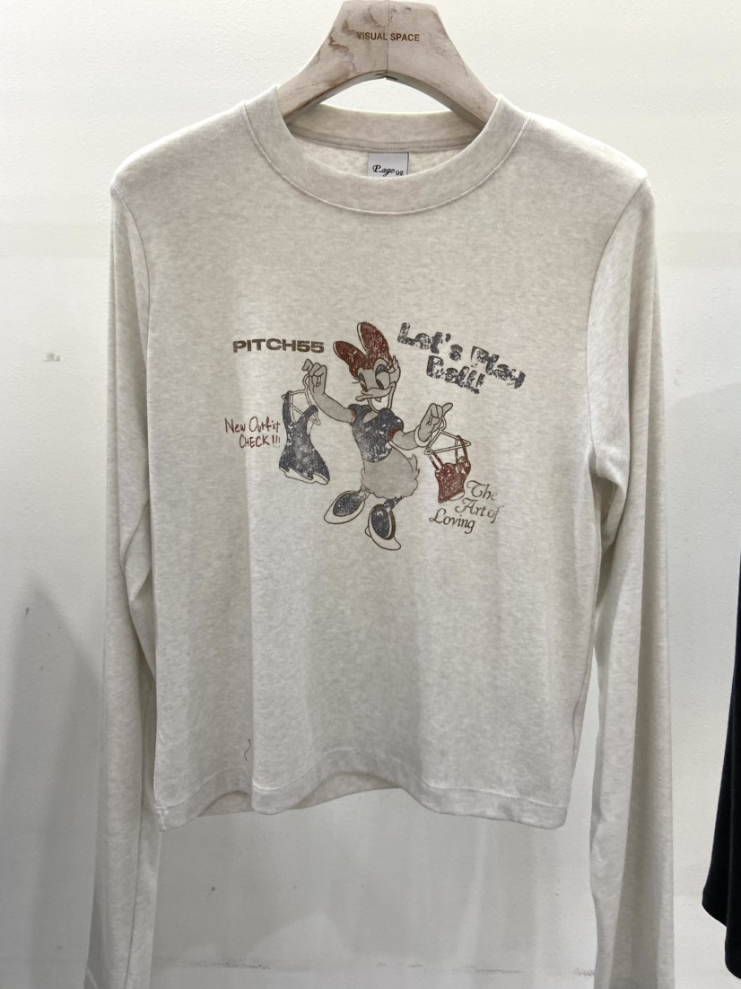 VISUAL SPACE/PAGE92/FLEISCHER東大門代購女裝新品時尚長袖T恤VISUAL SPACE/PAGE92/FLEISCHER長袖T恤圖色3