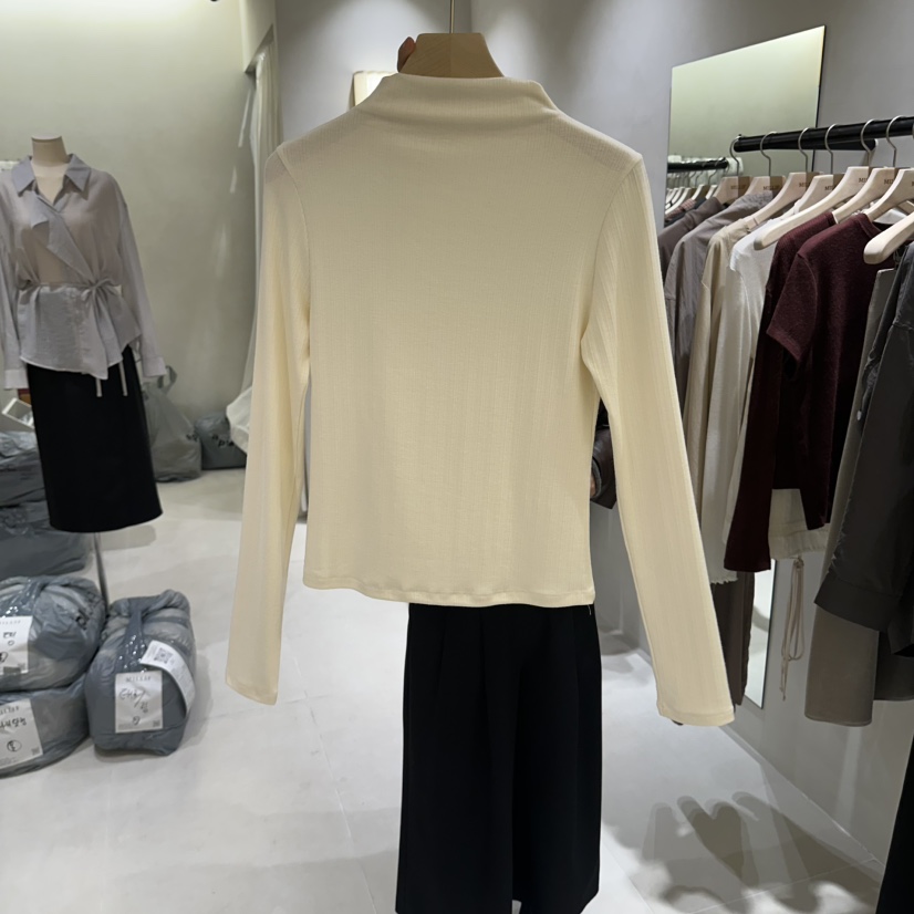 MILLIF東大門實拍女士新品熱賣人氣時尚推薦真品長袖T恤褶皺MILLIF長袖T恤