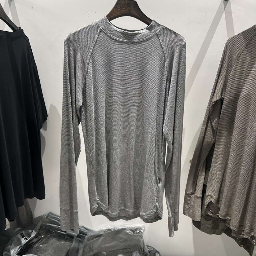JANE BIRKIN東大門代購女裝新品熱賣時尚長袖T恤插肩條紋JANE BIRKIN設計師品牌長袖T恤圖色1墨色