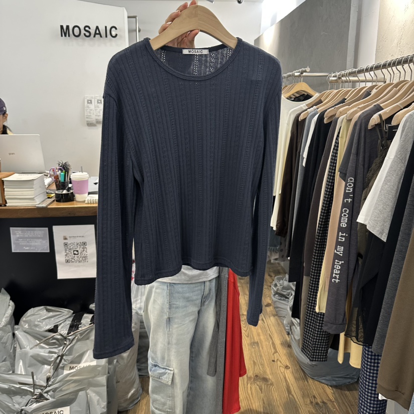 MOSAIC東大門代購女士新款真品人氣休閑熱賣推薦時尚長袖T恤MOSAIC長袖T恤圖色3