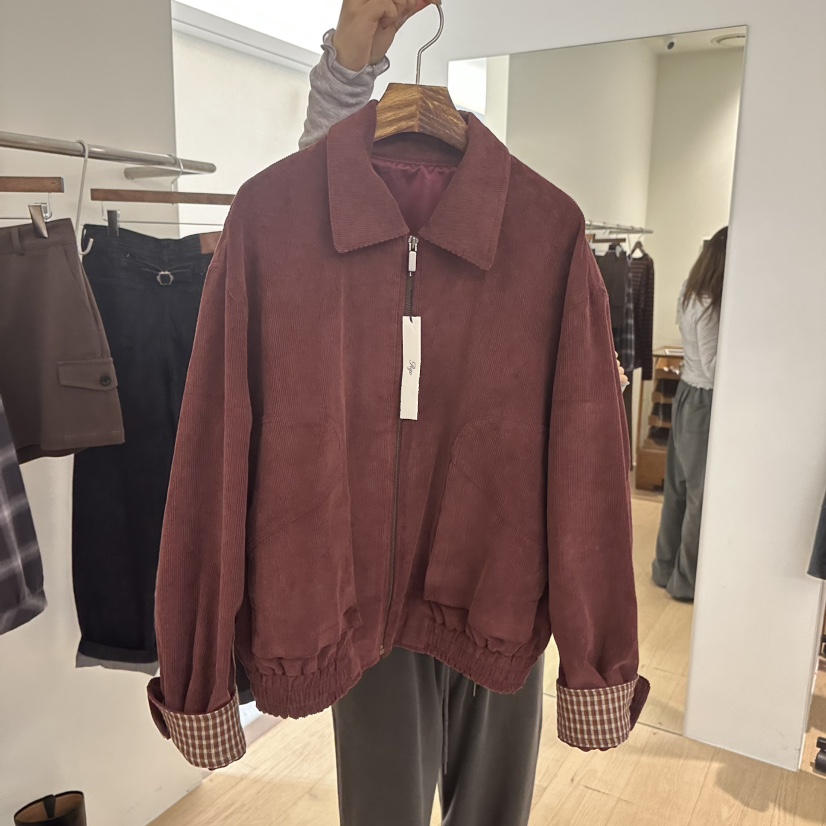 AGO東大門實拍女士新品真品時尚人氣熱賣休閑推薦夾克燈芯絨AGO夾克圖色2