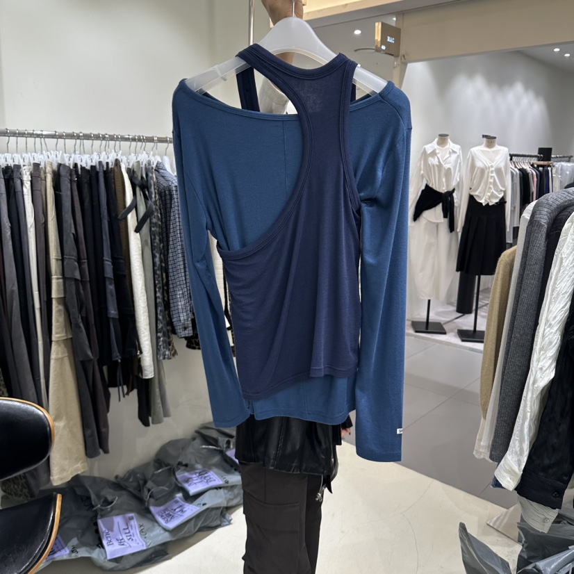 BENE東大門實拍女士新款時尚真品休閑推薦人氣長袖T恤假兩件SHOP BENE_Bene長袖T恤