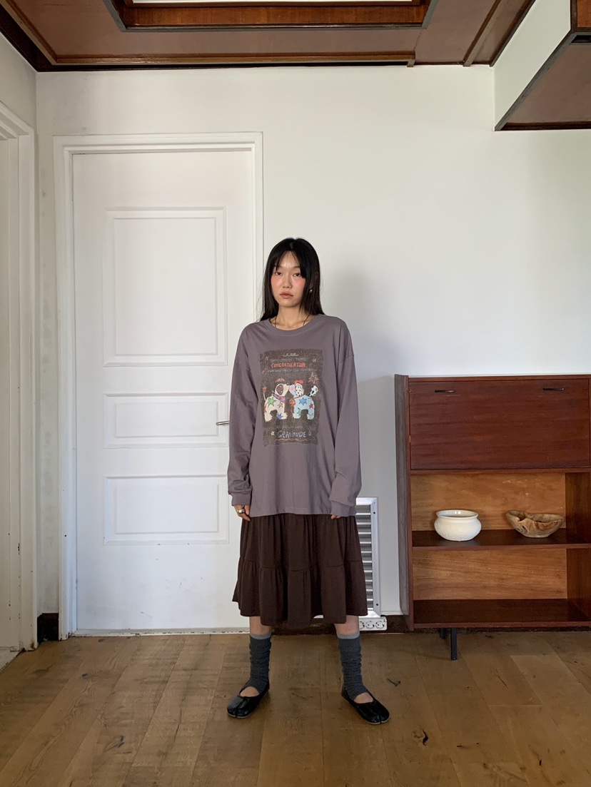 MORE THAN-P東大門實拍女裝新品時尚人氣熱賣真品休閑長裙MORE THAN長裙