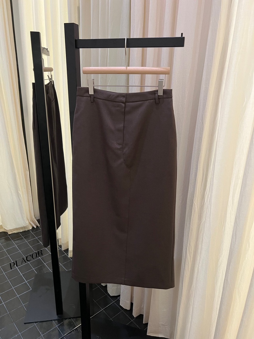 REGULARLY/PLACOR韓國代購女裝新品休閑時尚真品長裙粗羊毛REGULARLY/PLACOR長裙圖色1棕色