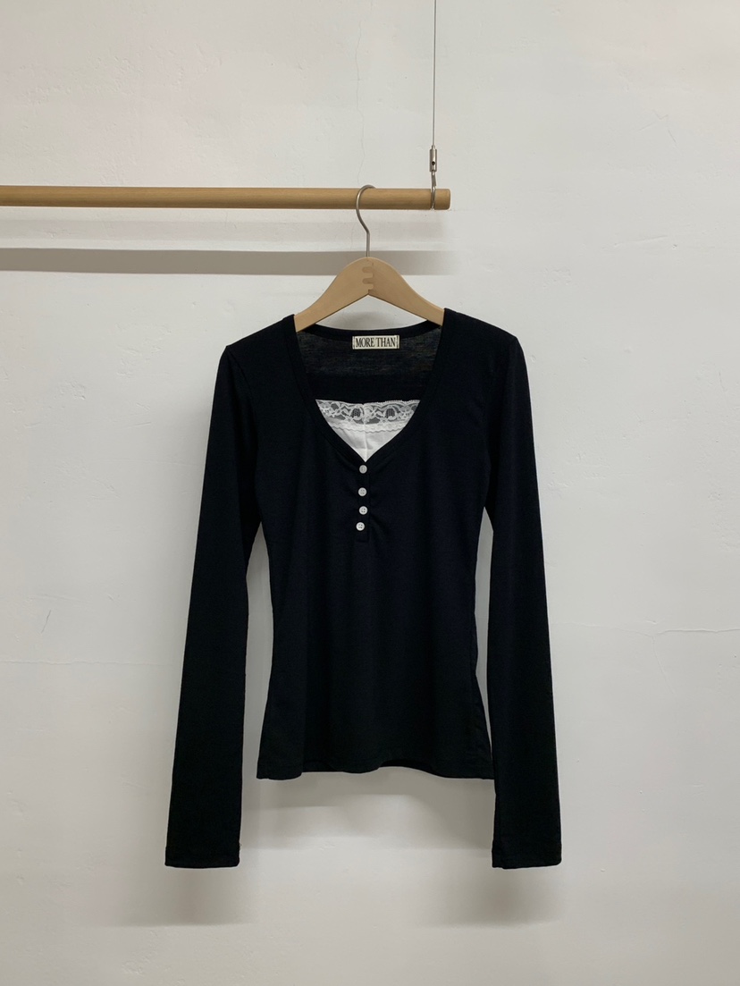MORE THAN-P韓國直郵女裝新品推薦人氣熱賣真品長袖T恤MORE THAN長袖T恤圖色3