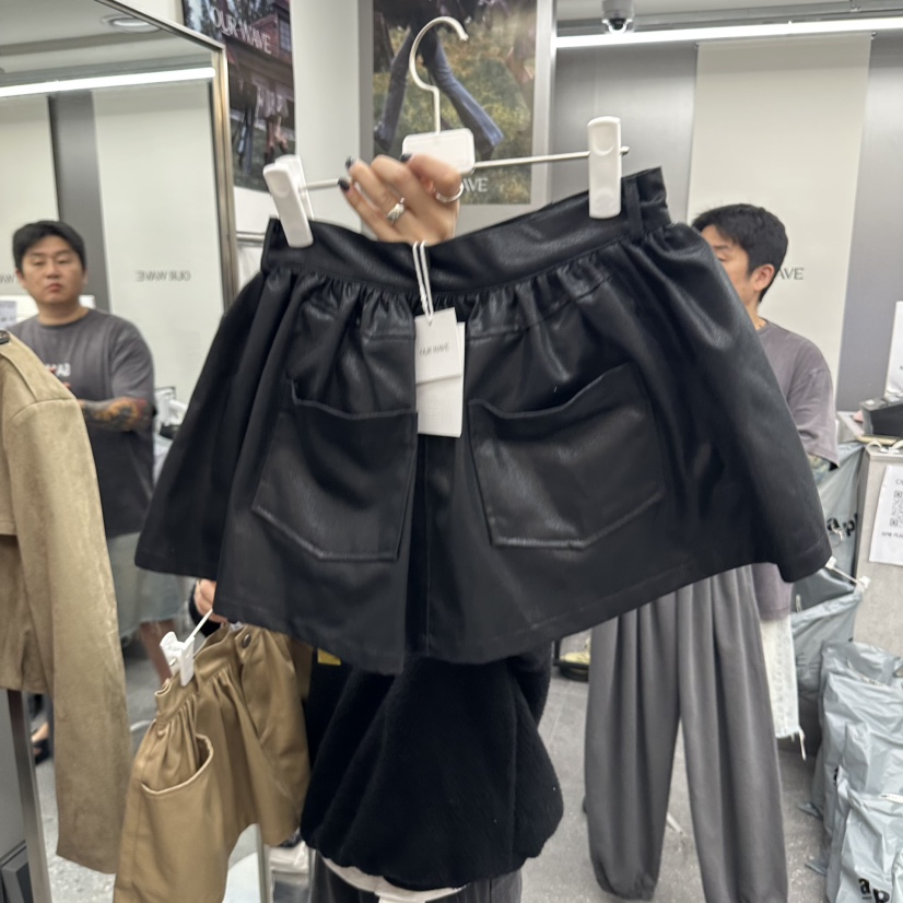 OURWAVE/OUR ROOM東大門實拍女裝新款真品休閑裙褲涂層OURWAVE/OUR ROOM裙褲