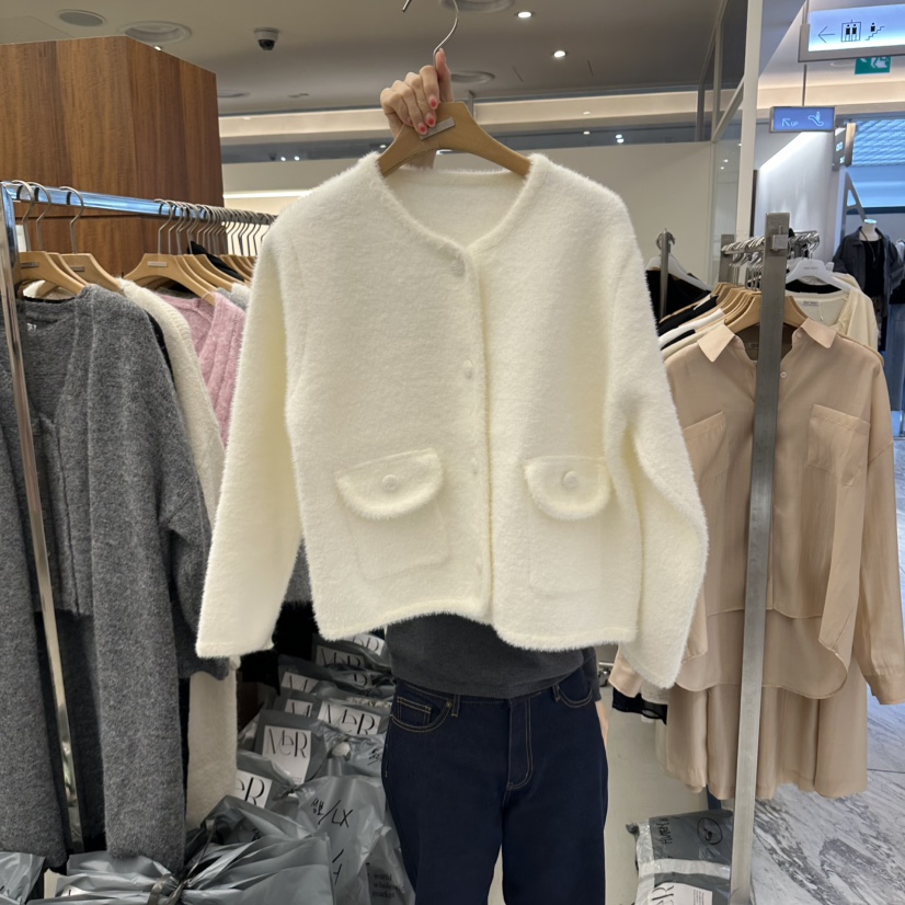MER韓國代購女士新品推薦人氣休閑時尚熱賣真品開衫口袋MER/ANGELO BIANCO開衫圖色1