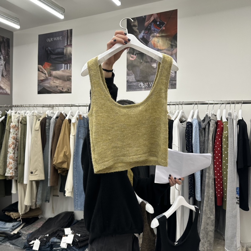 OURWAVE/OUR ROOM東大門實拍女士新品真品休閑吊帶背心OURWAVE/OUR ROOM吊帶/背心