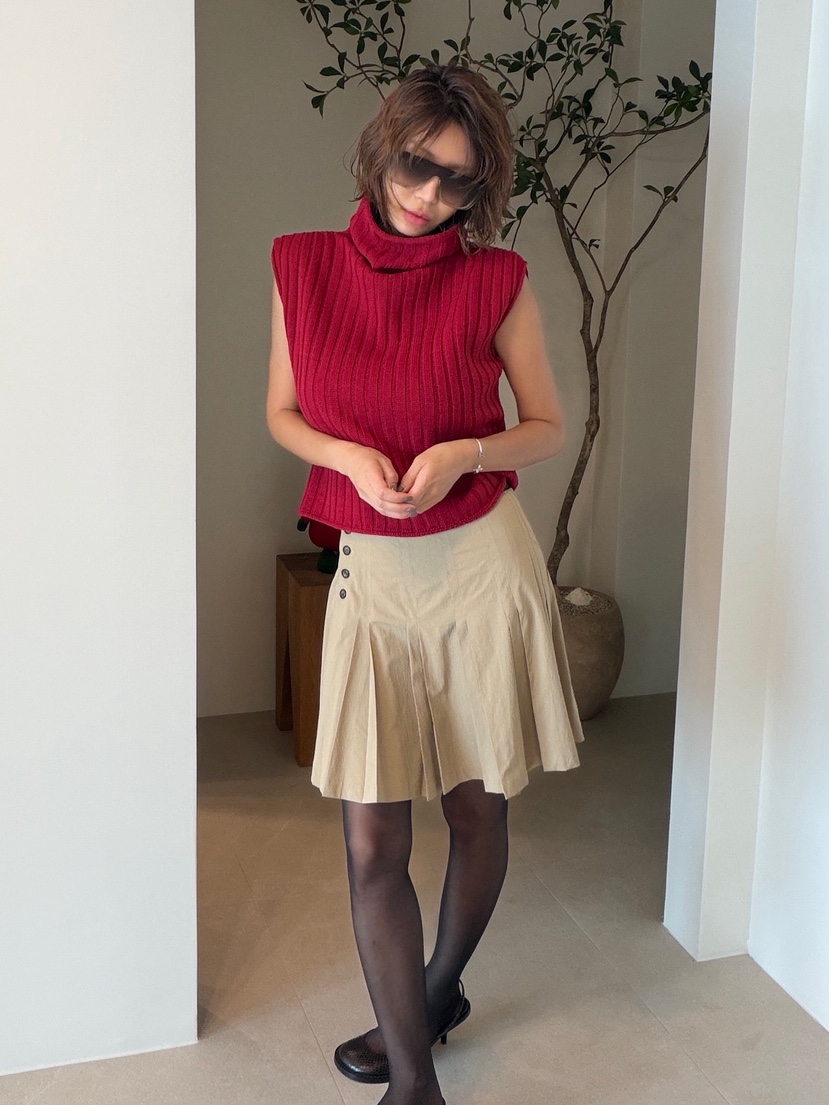 PARIS MATCH東大門實拍女士新款時尚休閑推薦短裙百褶褶裙PARIS MATCH短裙