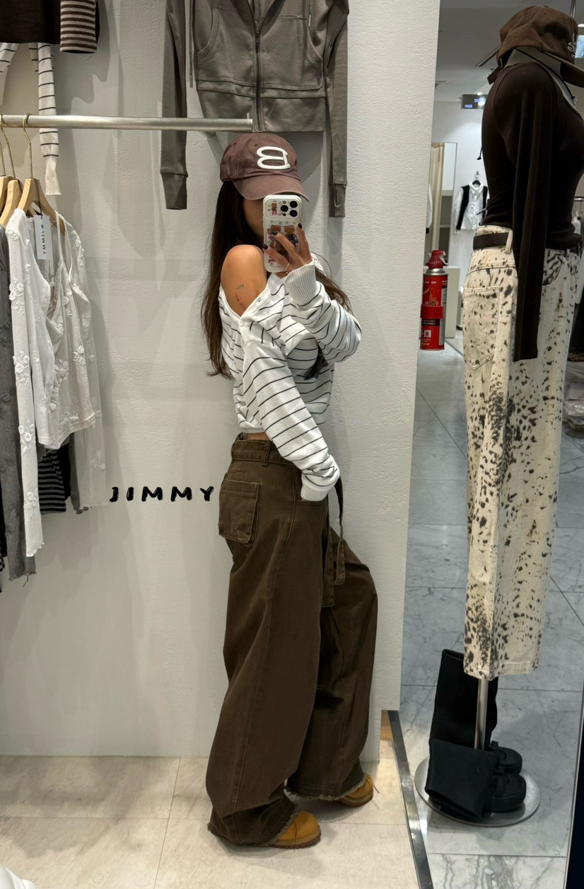 JIMMY東大門實拍女士新款人氣真品休閑時尚推薦休閑褲腰帶JIMMY/REMAKE休閑褲