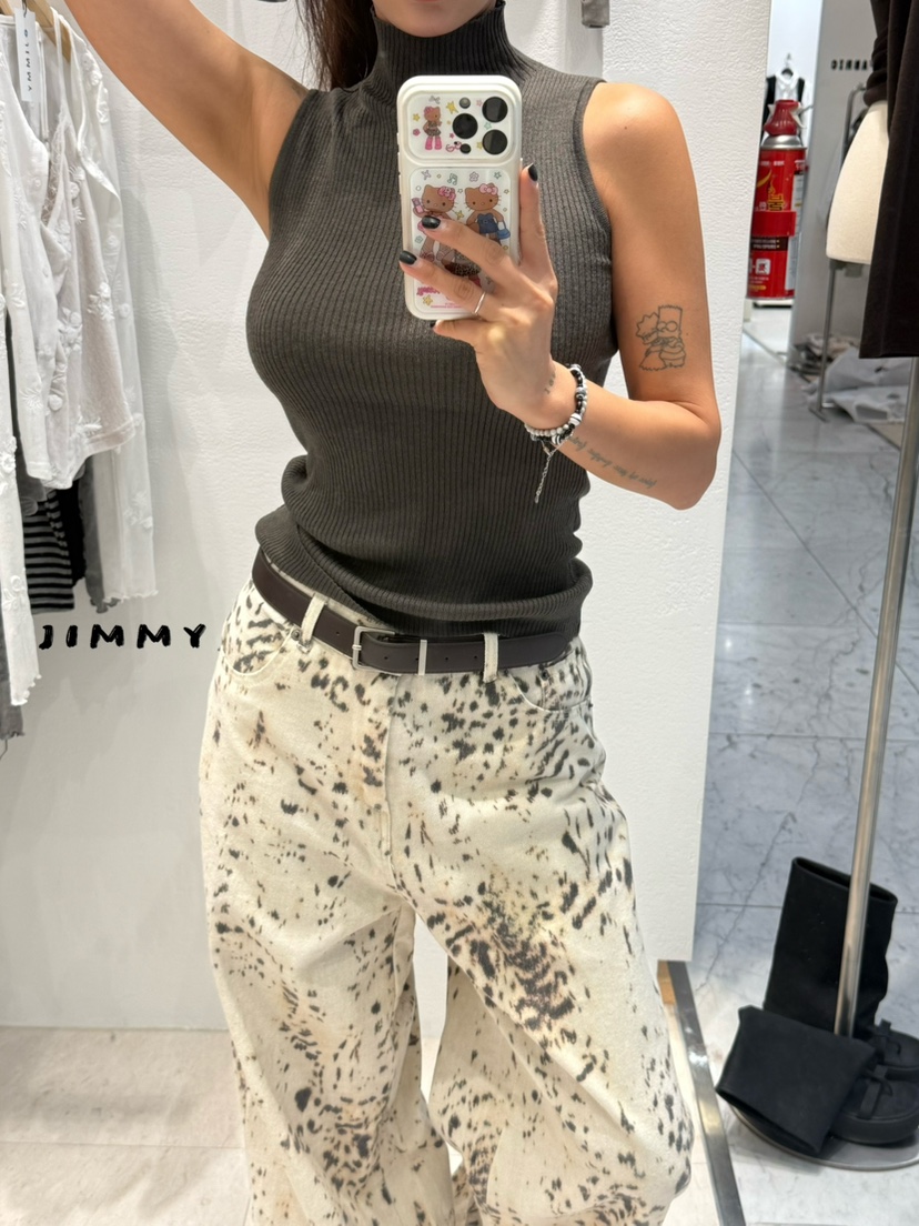 JIMMY東大門代購女裝新品推薦真品人氣熱賣時尚吊帶背心高領JIMMY/REMAKE吊帶/背心