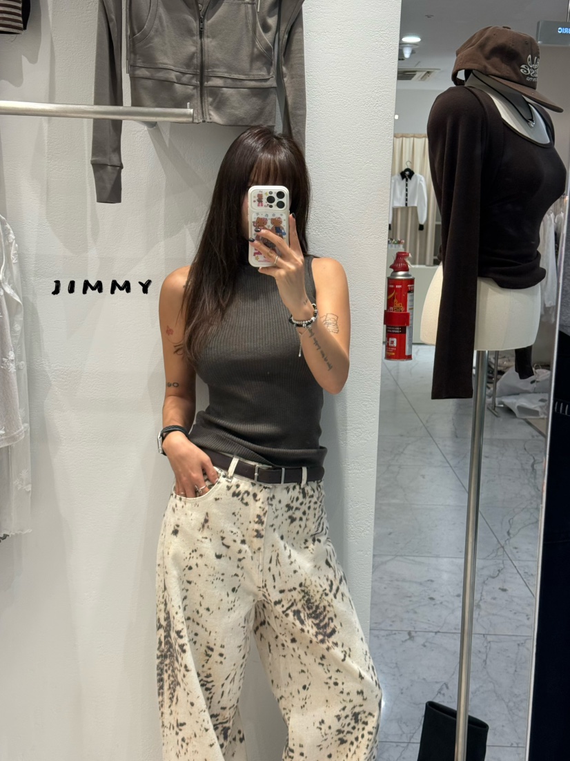 JIMMY東大門代購女裝新品推薦真品人氣熱賣時尚吊帶背心高領JIMMY/REMAKE吊帶/背心