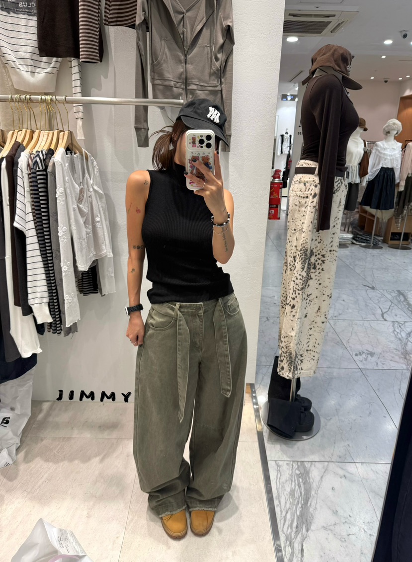 JIMMY東大門代購女裝新品推薦真品人氣熱賣時尚吊帶背心高領JIMMY/REMAKE吊帶/背心