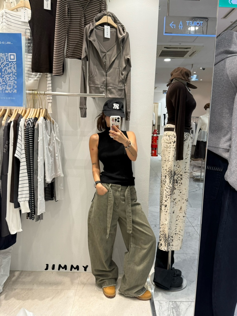 JIMMY東大門代購女裝新品推薦真品人氣熱賣時尚吊帶背心高領JIMMY/REMAKE吊帶/背心