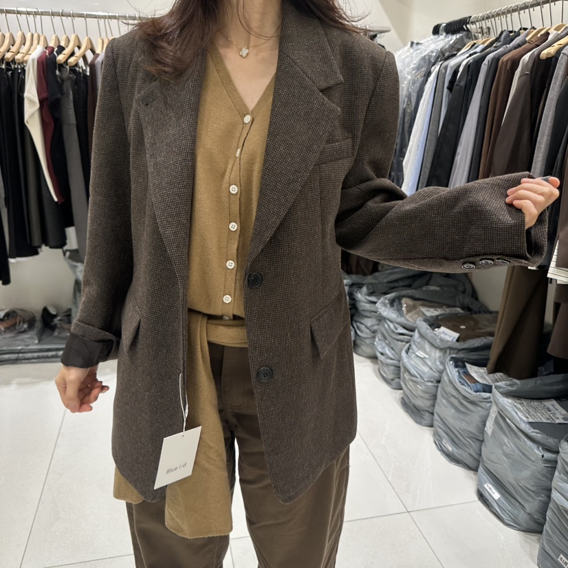 BLUEI-D/N SHARP韓國直郵女士新款熱賣真品休閑西裝西服Blue i-d/N SHARP西裝/西服圖色1棕色