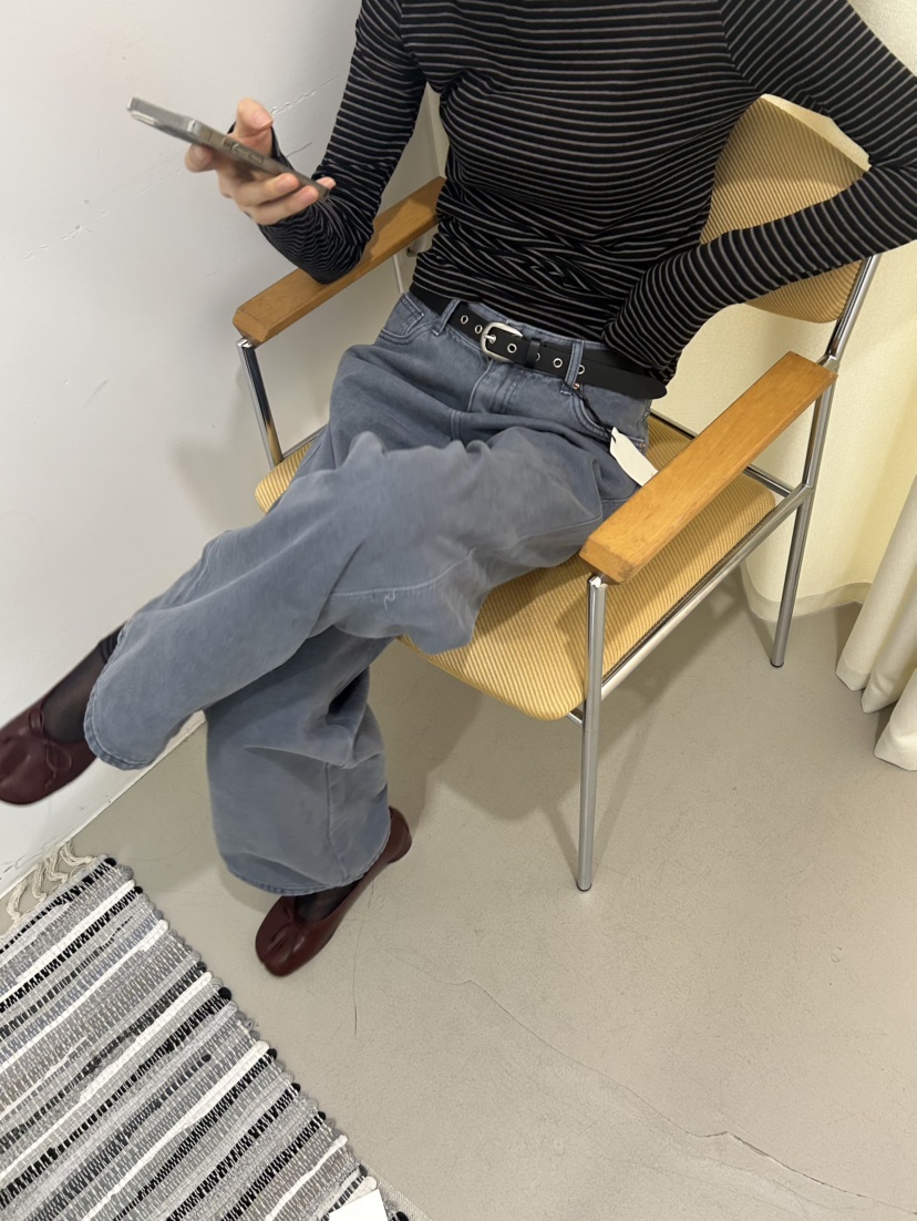 ME MO東大門實拍女裝新品熱賣人氣休閑休閑褲不含腰帶染色ME MO休閑褲