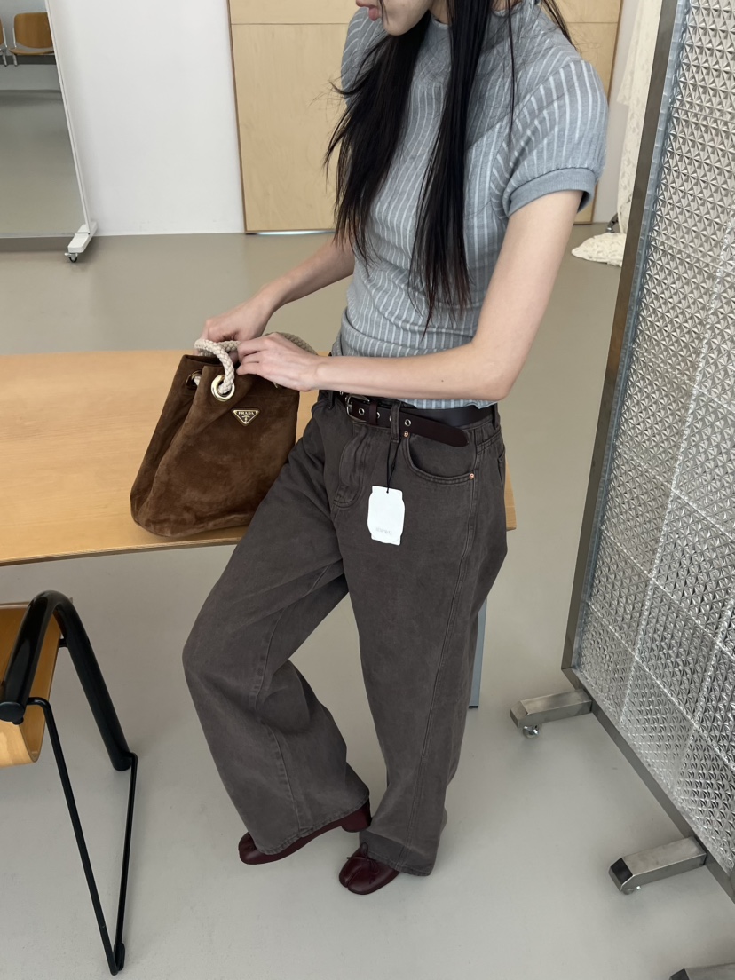 ME MO東大門實拍女裝新品熱賣人氣休閑休閑褲不含腰帶染色ME MO休閑褲
