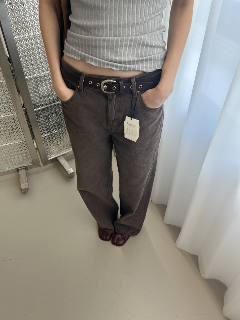 ME MO東大門實拍女裝新品熱賣人氣休閑休閑褲不含腰帶染色ME MO休閑褲