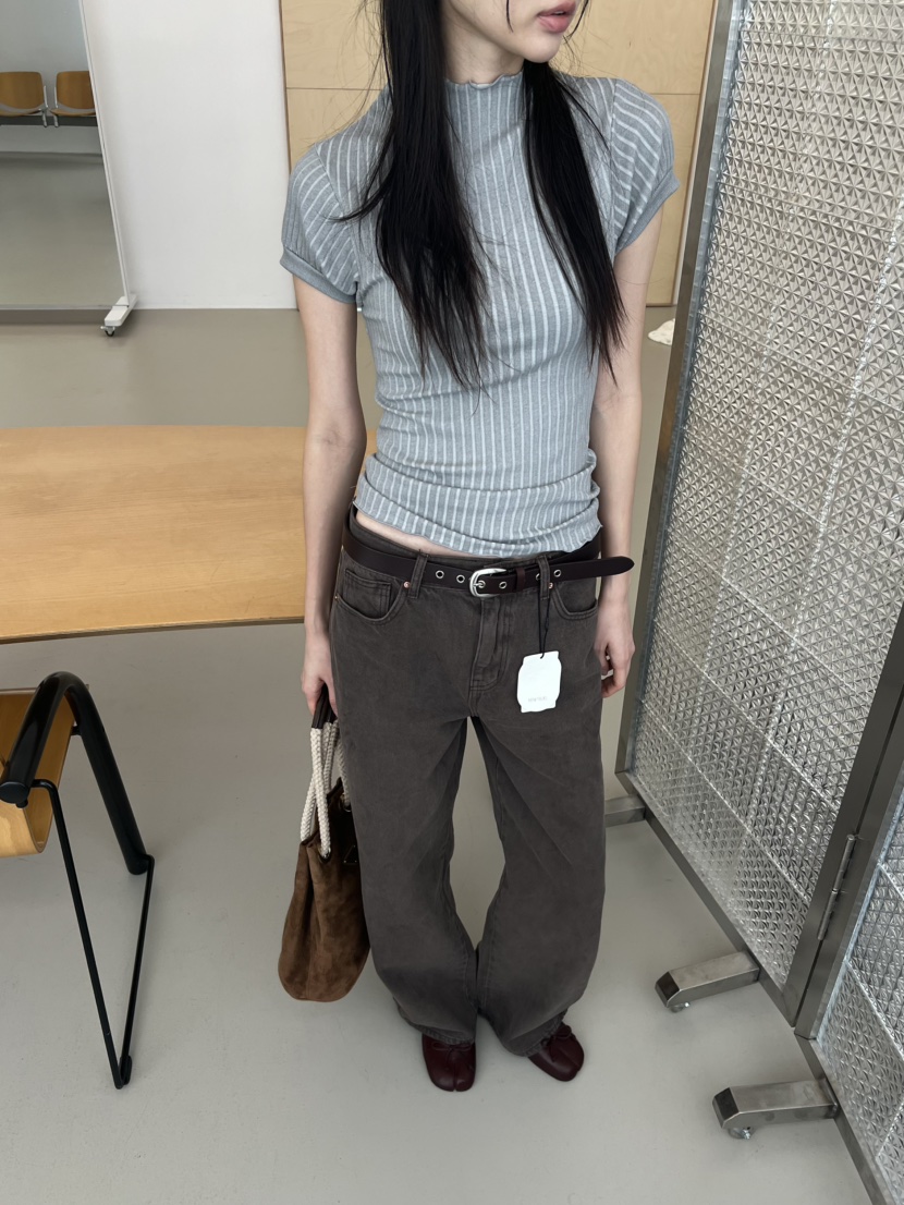 ME MO東大門實拍女裝新品熱賣人氣休閑休閑褲不含腰帶染色ME MO休閑褲