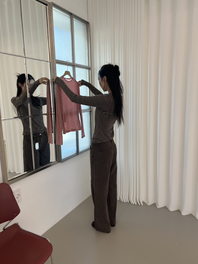 ME MO東大門實拍女士新款時尚推薦真品熱賣休閑人氣長袖T恤ME MO長袖T恤