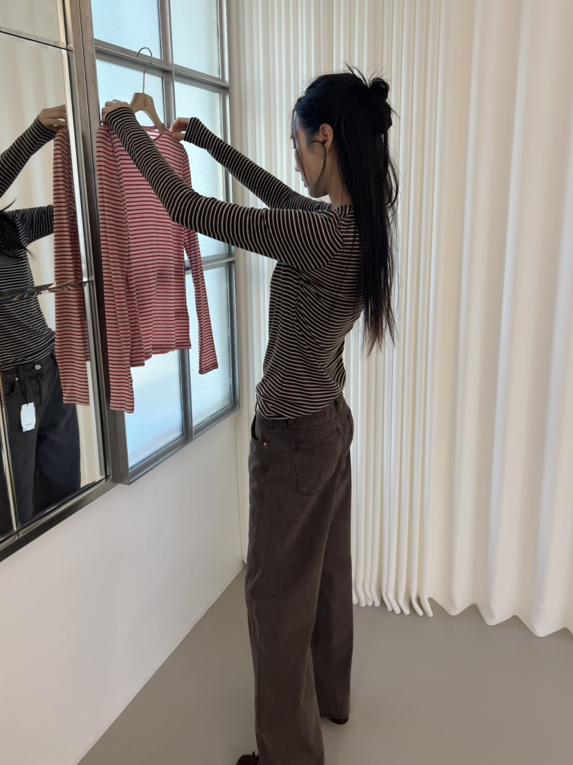 ME MO東大門實拍女士新款時尚推薦真品熱賣休閑人氣長袖T恤ME MO長袖T恤