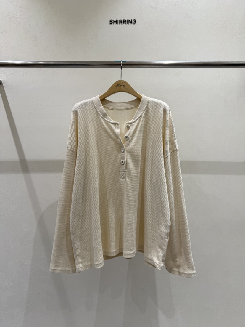 SHIRRING韓國直郵女裝新款推薦真品人氣時尚休閑熱賣長袖T恤SHIRRING長袖T恤圖色1