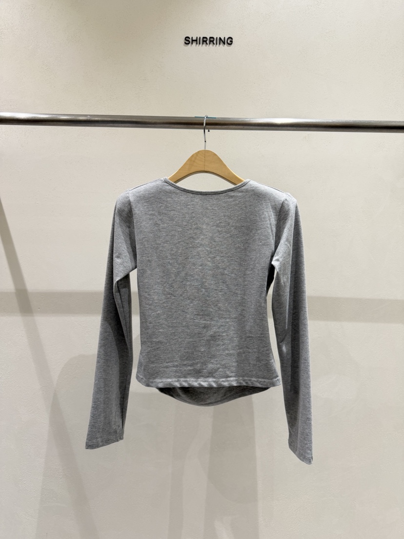 SHIRRING韓國直郵女士新品時尚人氣熱賣推薦真品休閑長袖T恤SHIRRING長袖T恤