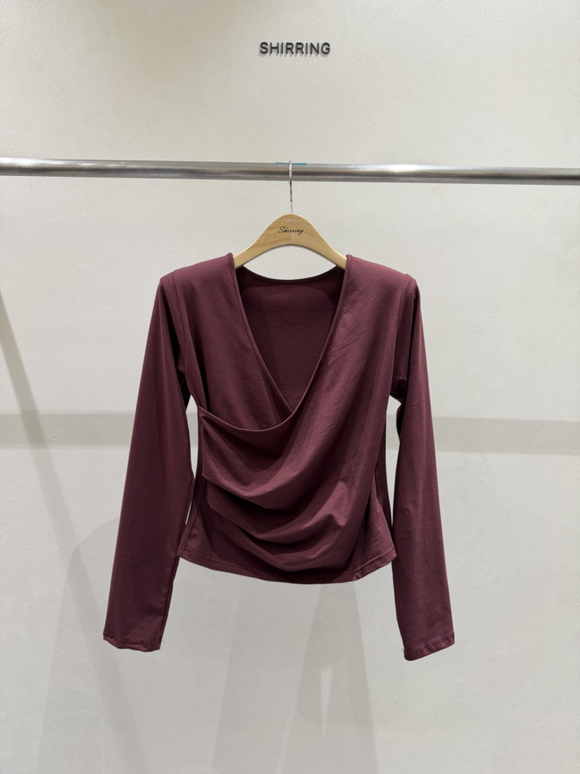 SHIRRING韓國直郵女士新品時尚人氣熱賣推薦真品休閑長袖T恤SHIRRING長袖T恤圖色3
