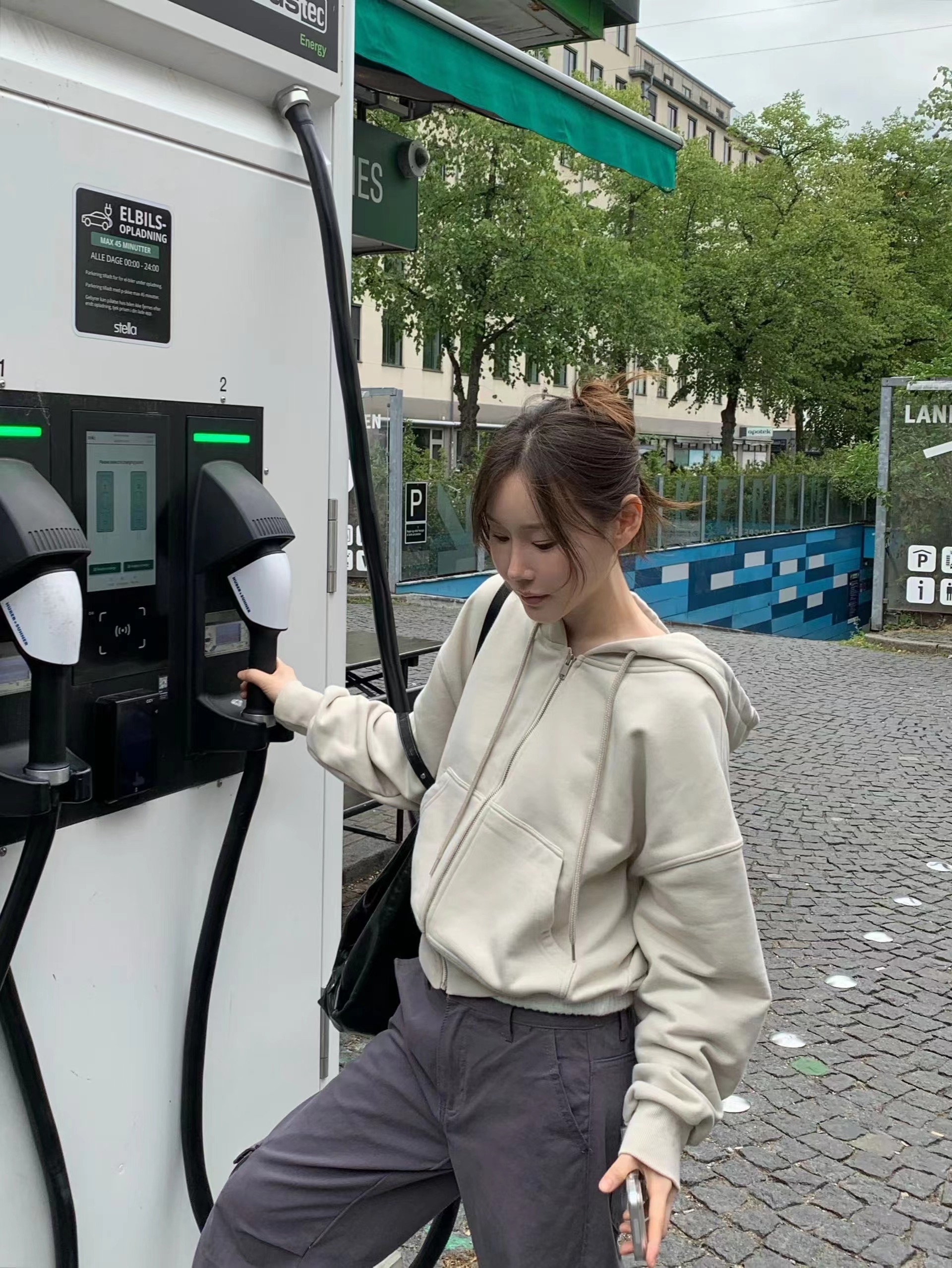 WEARRAW/WELL ROW東大門直郵女裝新品人氣衛衣拉鏈連帽衫中長款短款WEARRAW/WELL ROW衛衣