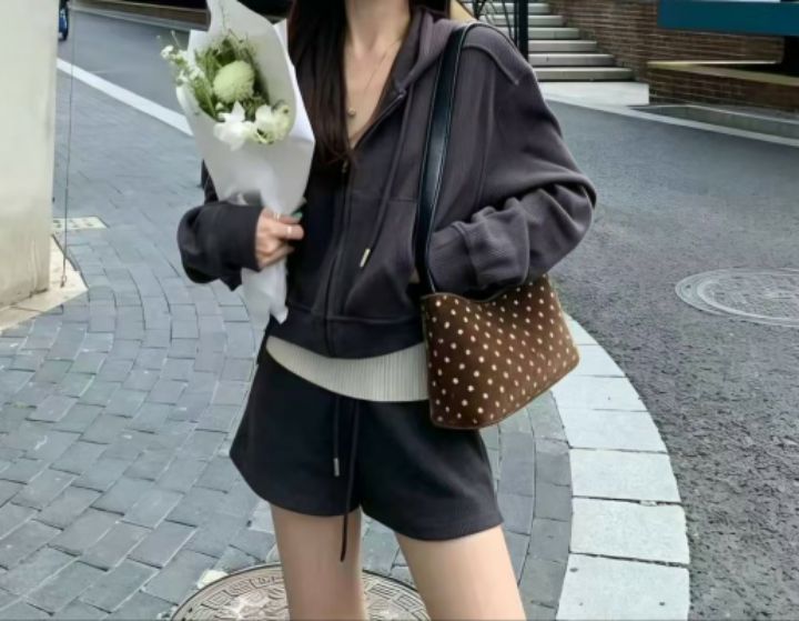TROUVAILLE韓國直郵女裝新款真品時尚休閑單肩斜跨包牛皮TROUVAILLE單肩/斜跨包