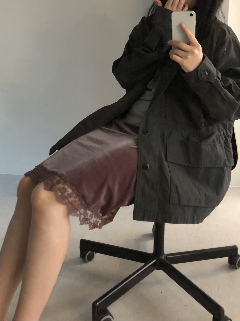 NOPROBLEM東大門直郵女士新款熱賣真品半身裙中短裙天鵝絨NOPROBLEM半身裙/中短裙