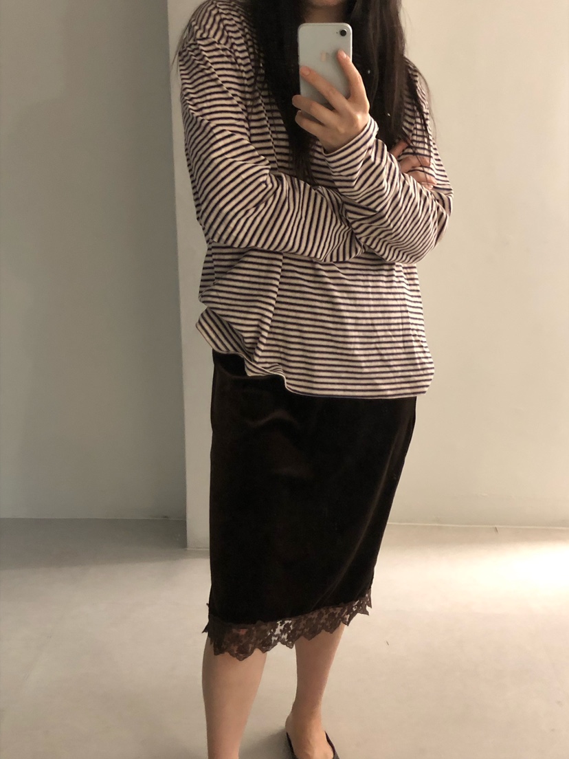 NOPROBLEM東大門直郵女士新款熱賣真品半身裙中短裙天鵝絨NOPROBLEM半身裙/中短裙
