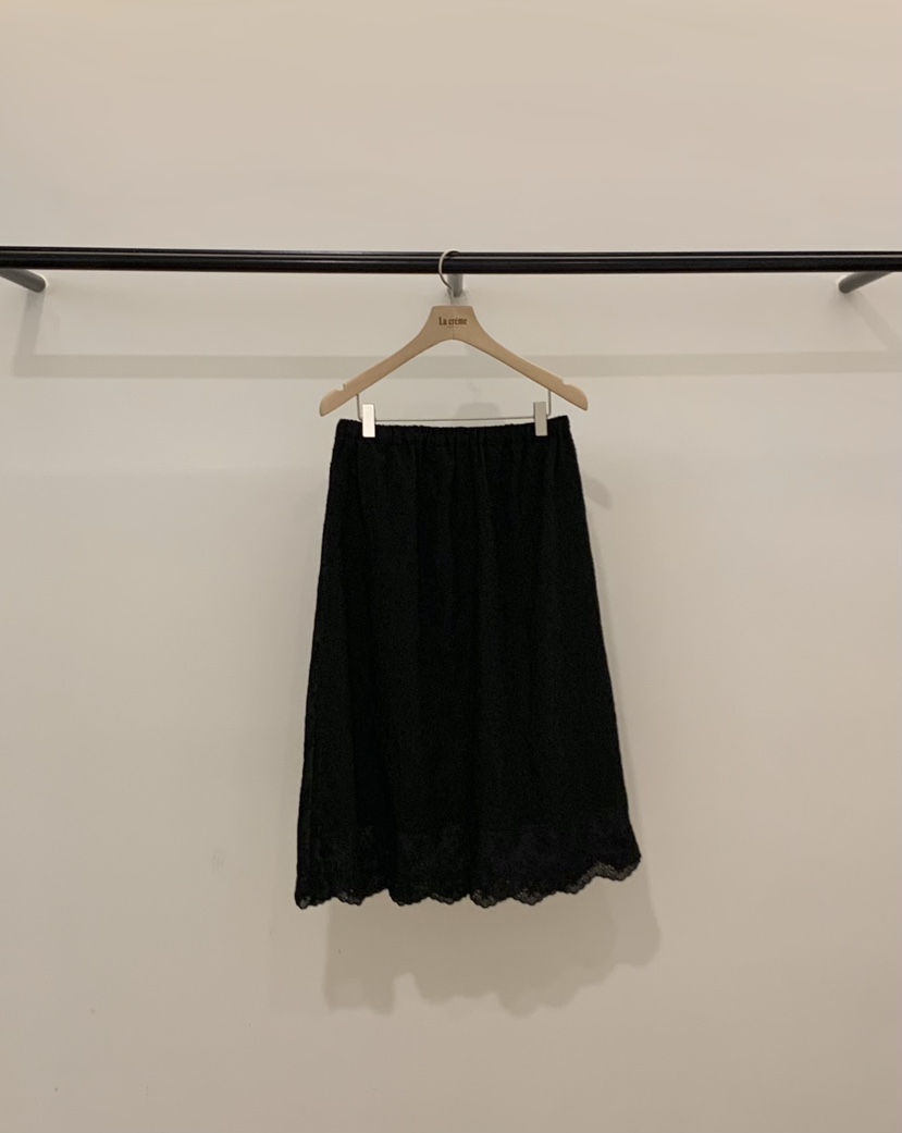 LA CREME韓國代購女士新品人氣休閑半身裙中短裙刺繡蕾絲LA CREME半身裙/中短裙圖色2
