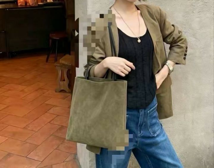 TROUVAILLE東大門實拍女裝新品休閑單肩斜跨包絨面革牛皮TROUVAILLE單肩/斜跨包
